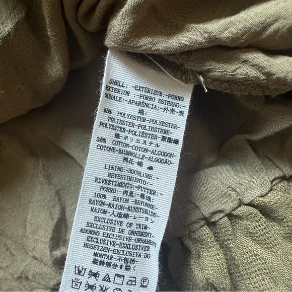 Free People Wandering Skies Smocked Boho Top‎ Green Size XS - Picture 4 of 8